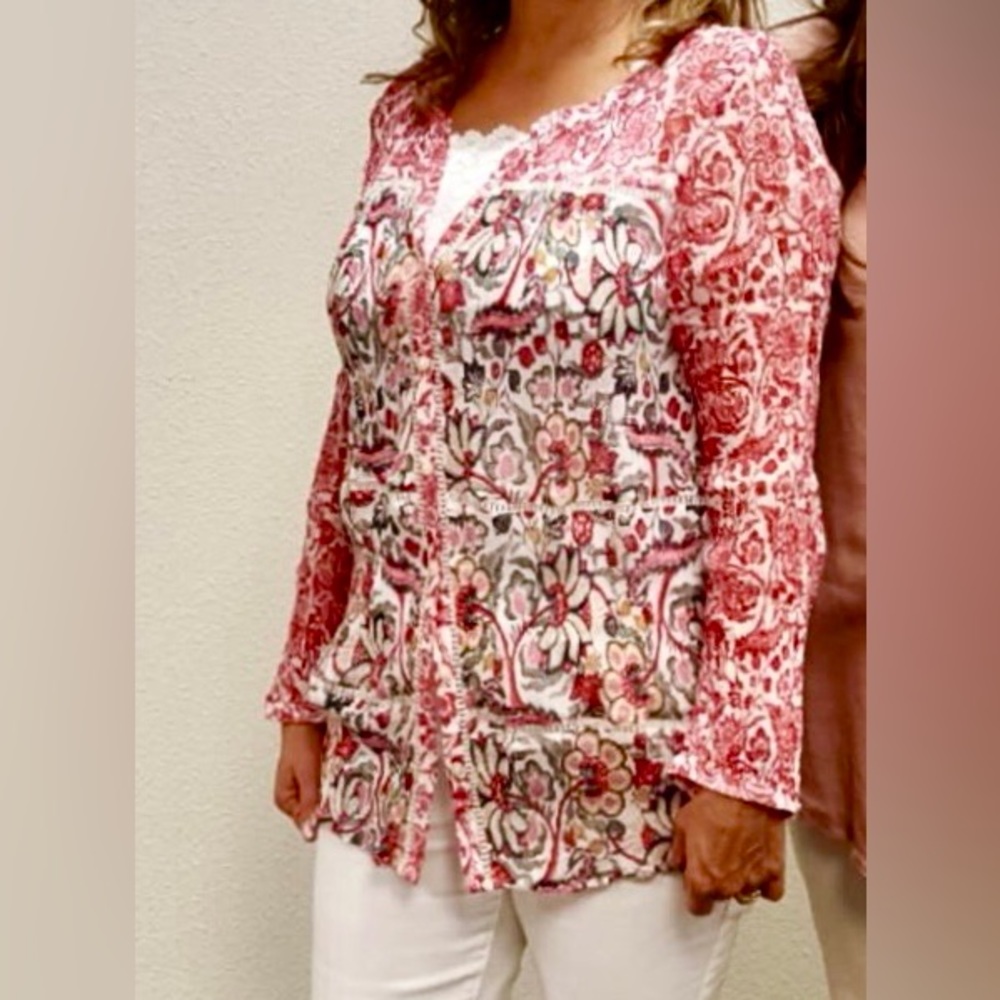 Lucky brand cotton guaze top